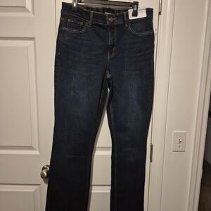 Liz Claiborne Mid-Rise Bootcut Jeans - Deep Indigo